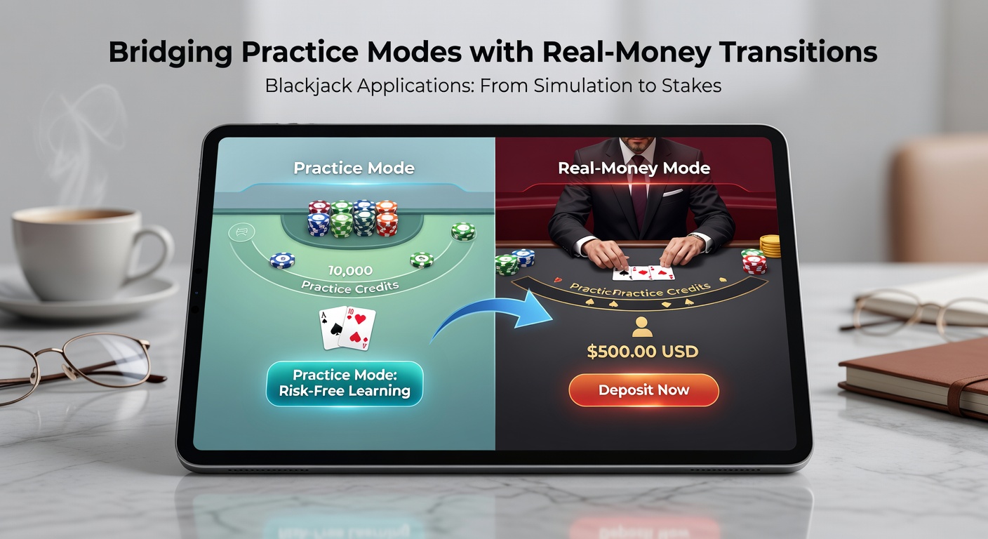 Player using a blackjack app on mobile device with real-money balance visible and strategy chart overlay