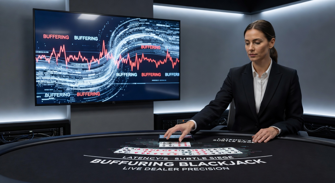 Graph illustrating latency spikes in live blackjack streams with error rate correlations overlaid