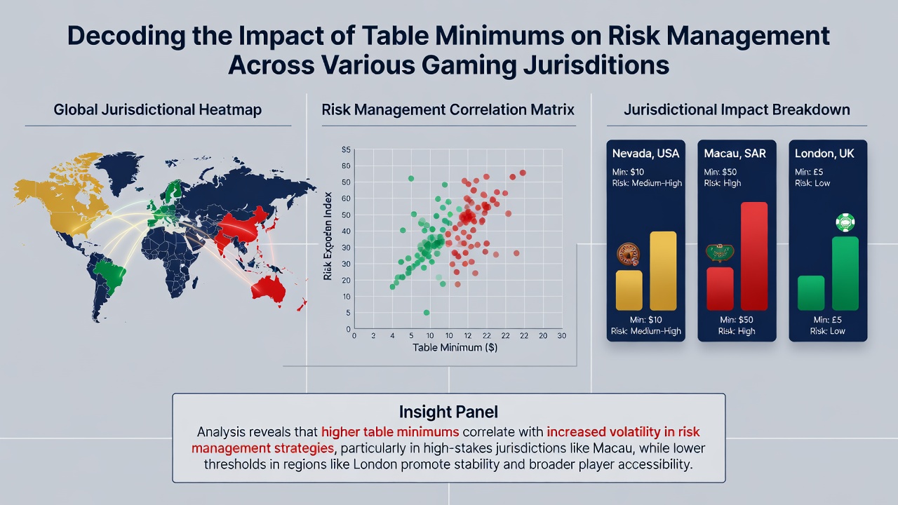 Risk management dashboard showing table minimum adjustments and player session data