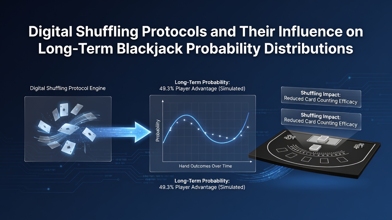 Digital shuffling interface displaying virtual card deck randomization in an online blackjack platform