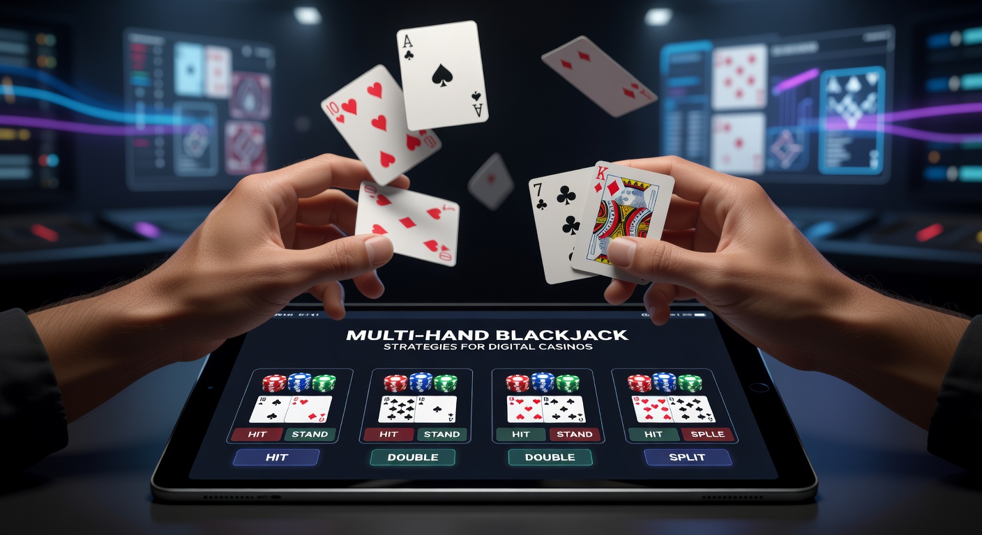 Close-up of a player's bankroll tracker on a digital blackjack table, displaying bet sizes and running totals across five active hands