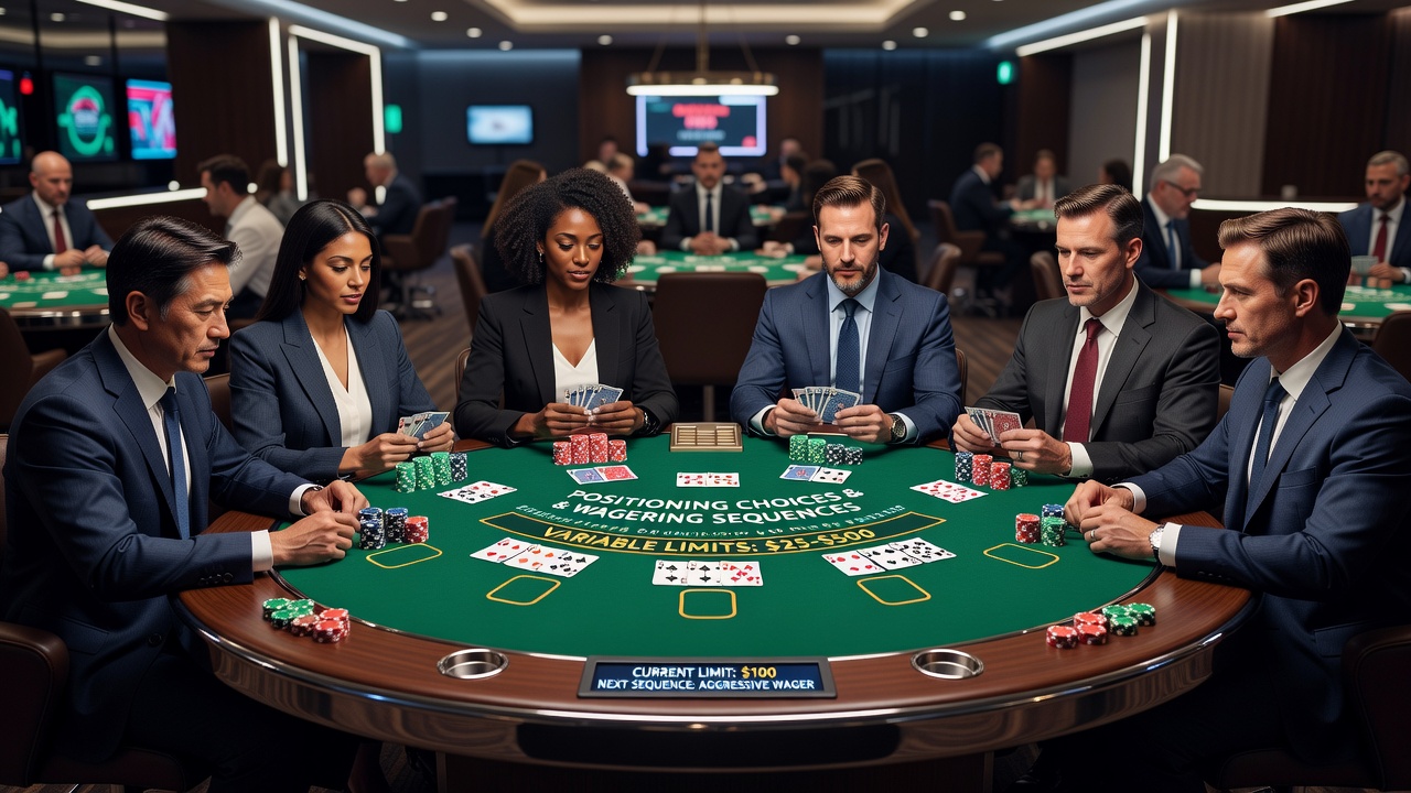 Blackjack table layout showing different player positions and seating arrangements at a multi-player setup